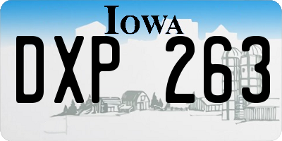 IA license plate DXP263
