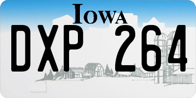 IA license plate DXP264