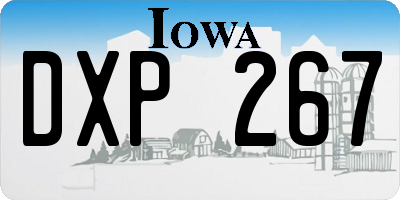 IA license plate DXP267