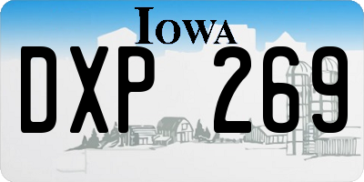 IA license plate DXP269