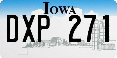 IA license plate DXP271