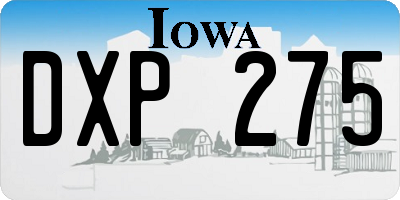 IA license plate DXP275