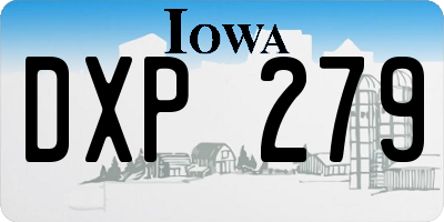 IA license plate DXP279