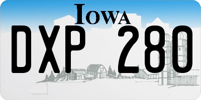 IA license plate DXP280