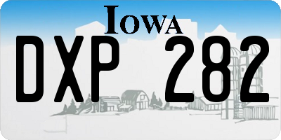 IA license plate DXP282