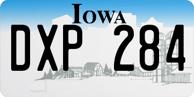 IA license plate DXP284