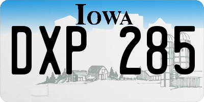 IA license plate DXP285