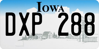 IA license plate DXP288