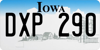 IA license plate DXP290