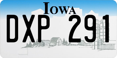 IA license plate DXP291