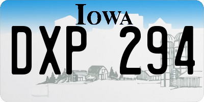 IA license plate DXP294