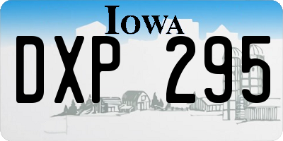IA license plate DXP295