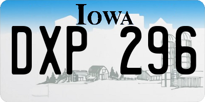 IA license plate DXP296