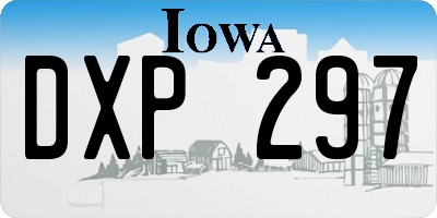 IA license plate DXP297