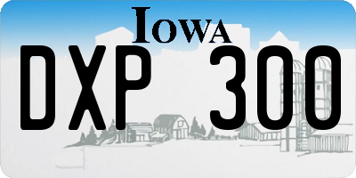 IA license plate DXP300