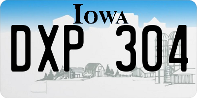 IA license plate DXP304