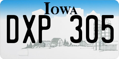 IA license plate DXP305