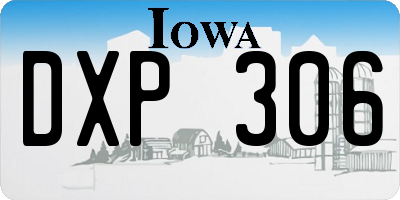 IA license plate DXP306