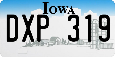 IA license plate DXP319