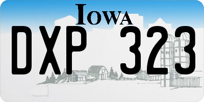 IA license plate DXP323