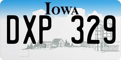 IA license plate DXP329
