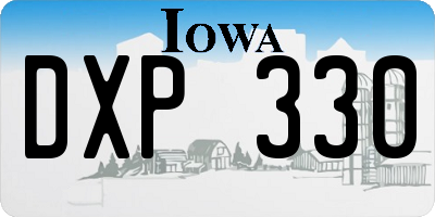 IA license plate DXP330