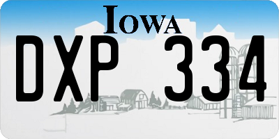 IA license plate DXP334