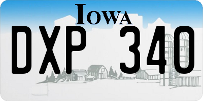 IA license plate DXP340