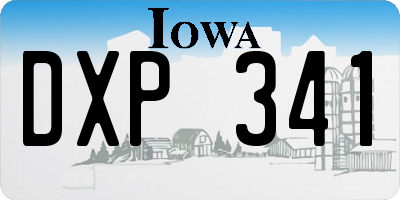 IA license plate DXP341