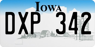 IA license plate DXP342