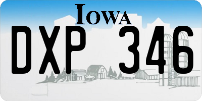 IA license plate DXP346