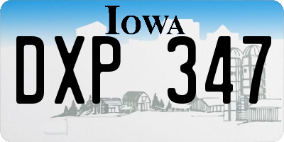 IA license plate DXP347