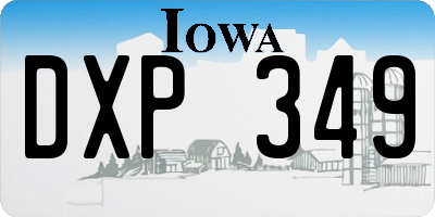 IA license plate DXP349