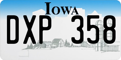 IA license plate DXP358