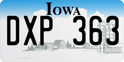 IA license plate DXP363