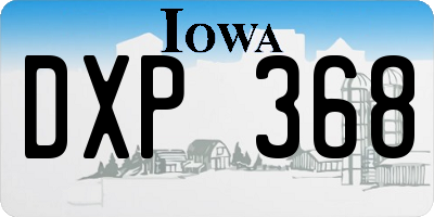 IA license plate DXP368