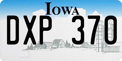 IA license plate DXP370