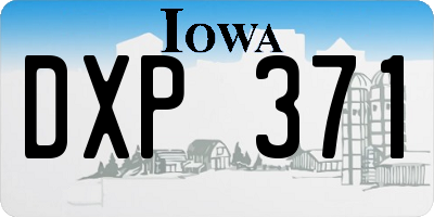 IA license plate DXP371