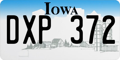 IA license plate DXP372