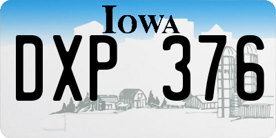 IA license plate DXP376