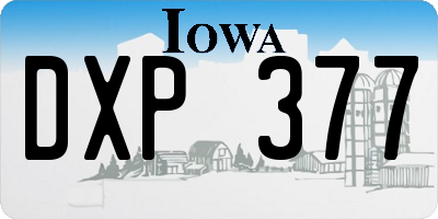 IA license plate DXP377