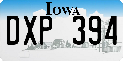 IA license plate DXP394