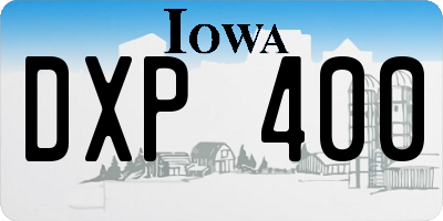 IA license plate DXP400