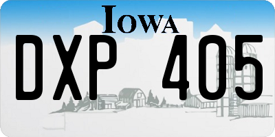 IA license plate DXP405