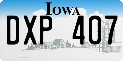 IA license plate DXP407