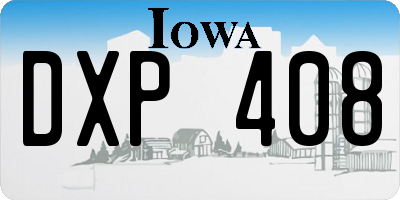 IA license plate DXP408