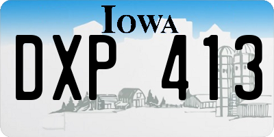 IA license plate DXP413