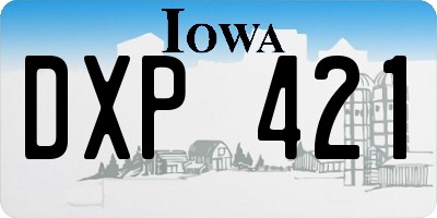 IA license plate DXP421