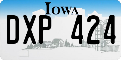 IA license plate DXP424