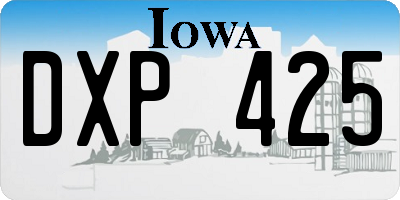 IA license plate DXP425